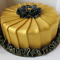 Golden-black cake