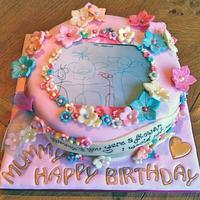 Floral birthday cake