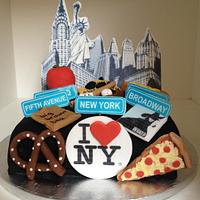 NY Themed Birthday Cake