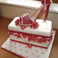 Pink Shoe Cake