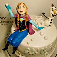 Frozen Cake - Anna and Olaf