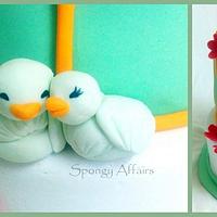 Bird cage themed anniversary cake