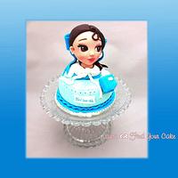 Belle baby cake topper