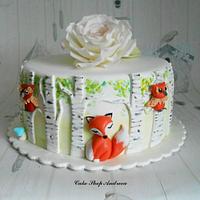 Birch trees birthday cake - Cake by lizzy puscasu - CakesDecor