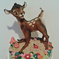 Bambi  - sweet girl's cake for the 1st birthday 