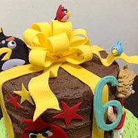 Angry Birds 6th Birthday Cake