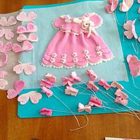 Baby Shower Butterfly Cake
