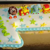 The train of the animals Cake