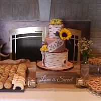 Barb & Fred's Wedding Cake