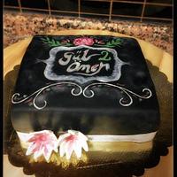 chalkboard cake