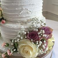 Tickety Boo Cakes - rustic iced wedding cake