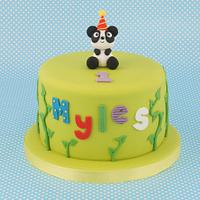 Baby Panda Birthday Cake