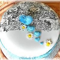 Simply birthday cake with lace