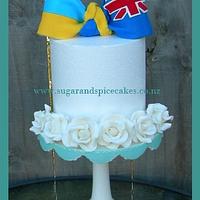 When Countries unite ~ an intimate Wedding cake