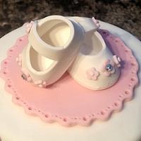 Baby Booties Christening Cake