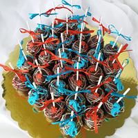 cake pops red&blue 