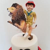 Lion cake scout bd boy