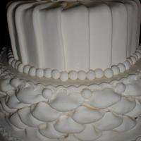 Billowed/pleated Wedding Cake