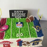 Football Birthday Cake By RooneyGirl BakeShop