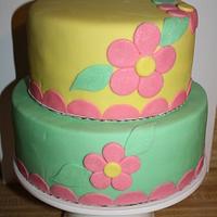 Floral birthday cake