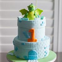 Dragon / Castle Birthday Cake