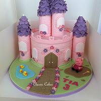 princess peppa castle cake