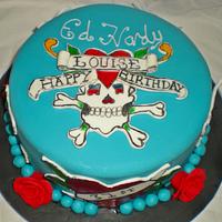 Ed Hardy birthday cake 