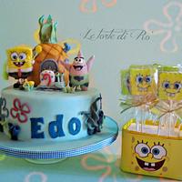 Spongebob cake and cookie pops