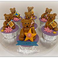 Teddy Bear Cupcakes for Tea Party