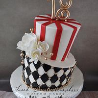 Topsy Turvy Vintage Circus Theme Birthday Cake