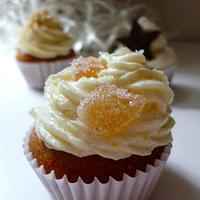 Gingerbread cupcakes with Lemon frosting
