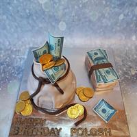 Money bag by Arty cakes