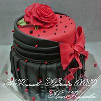 Wedding cake in black and red