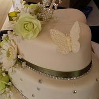 spring themed  wedding cake.