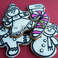 Christmas Colouring Page Cookies