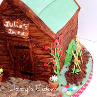 Rustic Garden Shed Cake