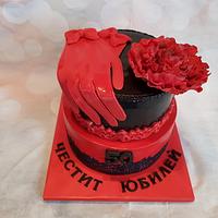 Black & red cake