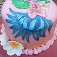 Tropical Painted Cake
