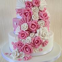 Pink & White floral cascade