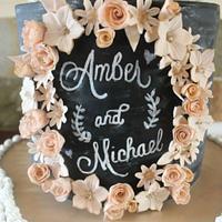 chalkboard wedding cake 