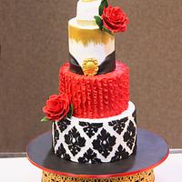 Black and red cake 