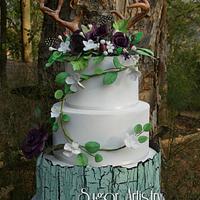 Natural Boho Wedding Cake
