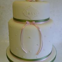 Lovebirds Wedding cake