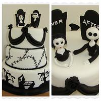 Halloween Wedding Cake - Jack Skellington and Sally