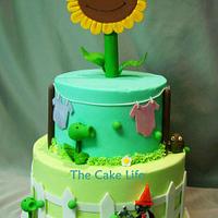 Plants vs zombies cake for a baby shower