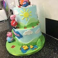 Pepper pig cake