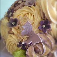 Giant Cupcake in shades of purple