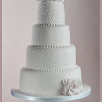 Pure White Wedding Cake