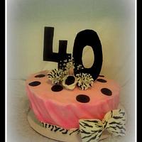 Alice in Wonderland Inspired 40th Birthday Cake