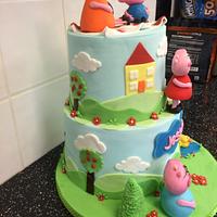 Pepper pig cake